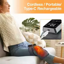KneeProo Premuim Electric Knee Massager with 3 Levels of Vibration And 5 Levels of Hot Compression